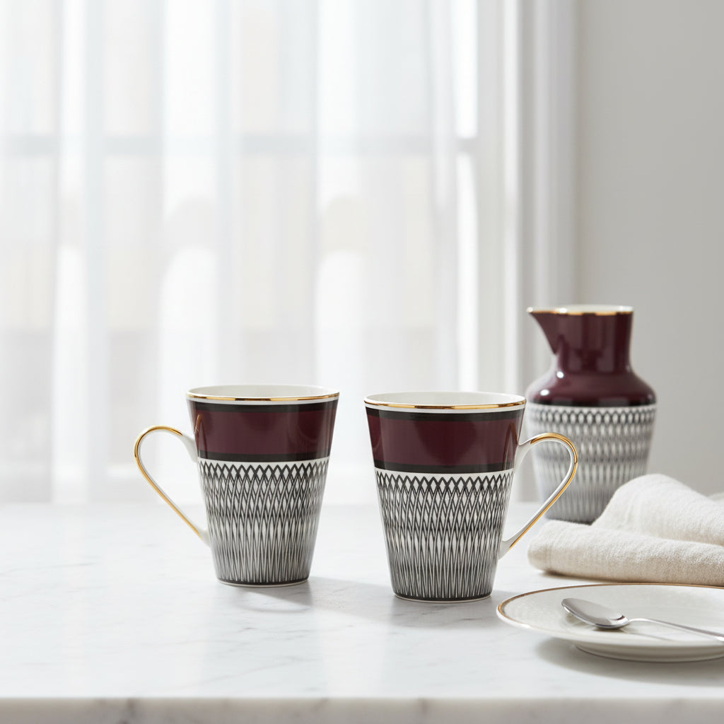 Burgundy Mug Set of 2 – 40cl