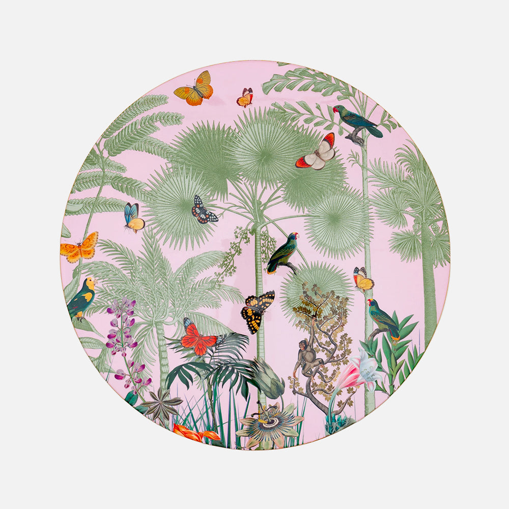 Paradise Garden Round Lacquer Placemat