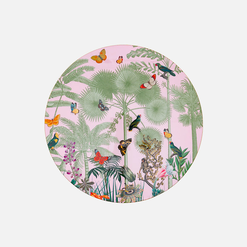 Paradise Garden Round Lacquer Placemat