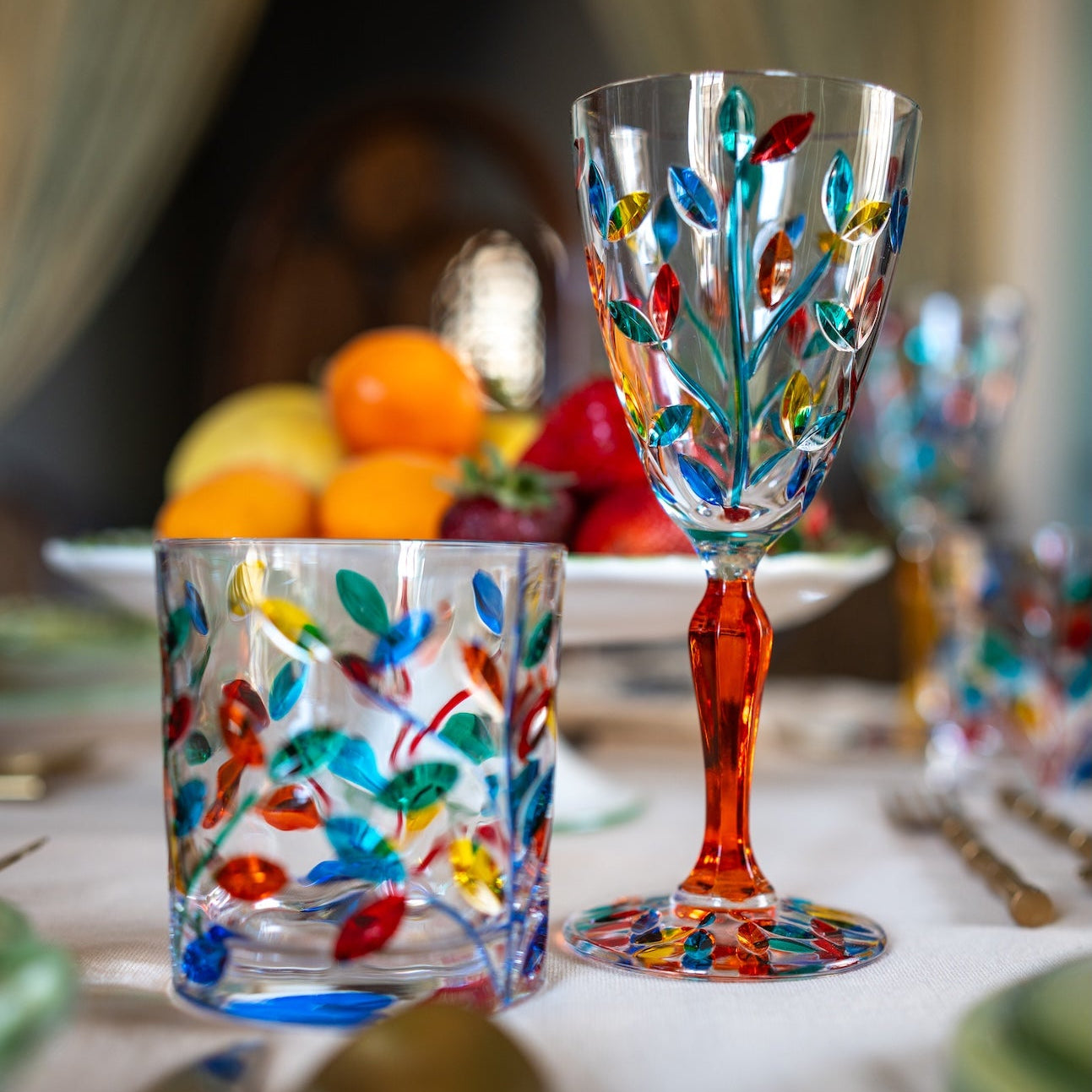 Crystal Tumbler Glasses - Set of 4