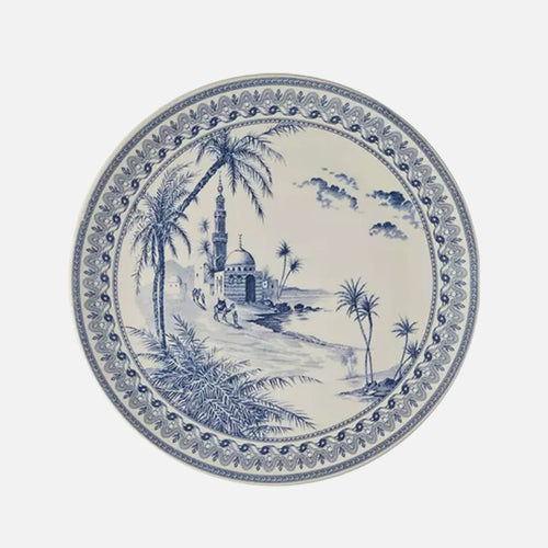 Cake Plate - Blue Mismatched