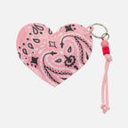 Call It Porte-Clés - Coeur Pale Pink/ Bordeaux Key Ring