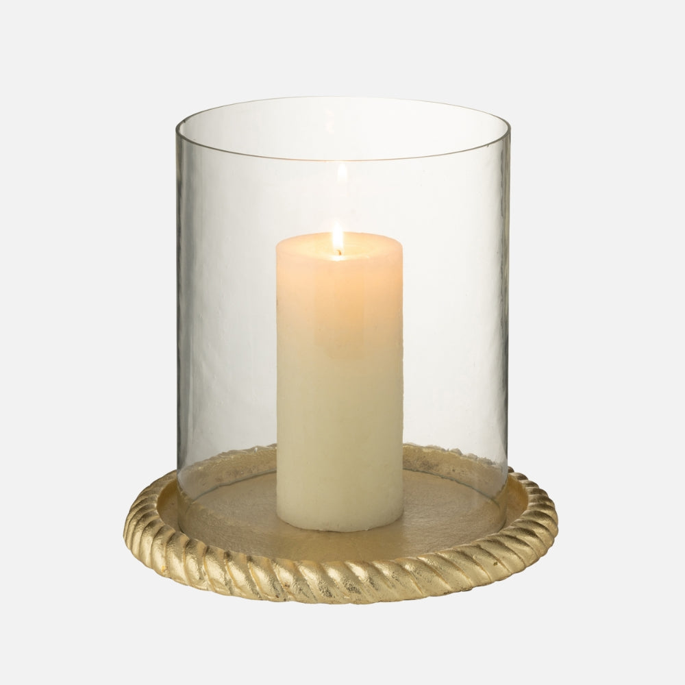 Gold Aluminium Candle Holder – Large Decorative Home Accent