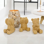 Crackled Glass Candle Holder – Gold Decorative Candle Light