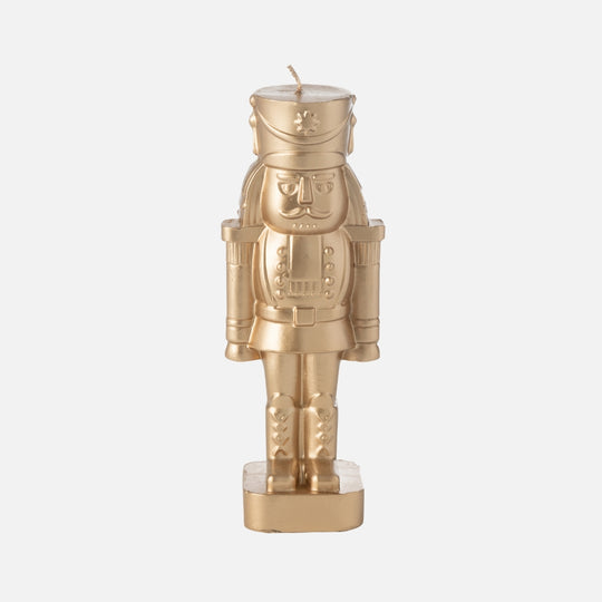 Gold Nutcracker Candle – Large Decorative