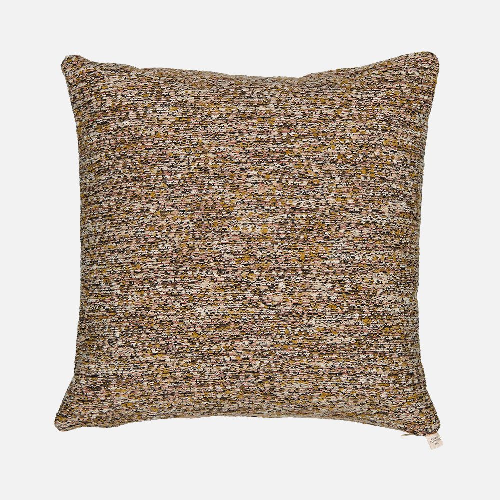 Carino Brown & Green Tweed Effect Cushion (45 x 45 cm)