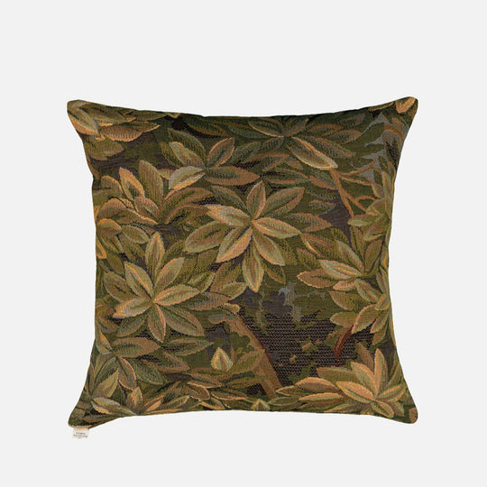 Carino Cushion in Green Foliage Tapestry Fabric (45x 45cm)