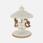 Carousel Gingerbread Figurine – Beige/White Holiday Decoration