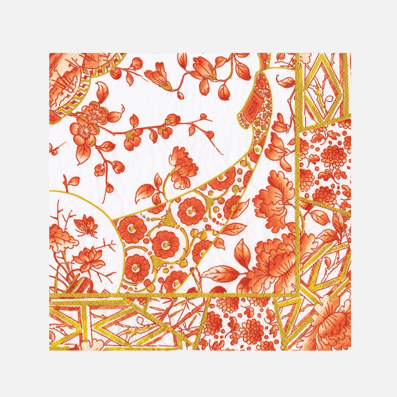 40 Boxed Napkins Coral Gilde