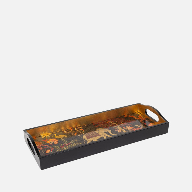 Lacquer Bar Tray in Le Jardin de Mysor Design