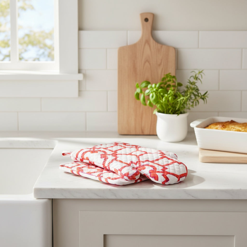 Caspari Mitt/pot holder-Fuch/ora Gar