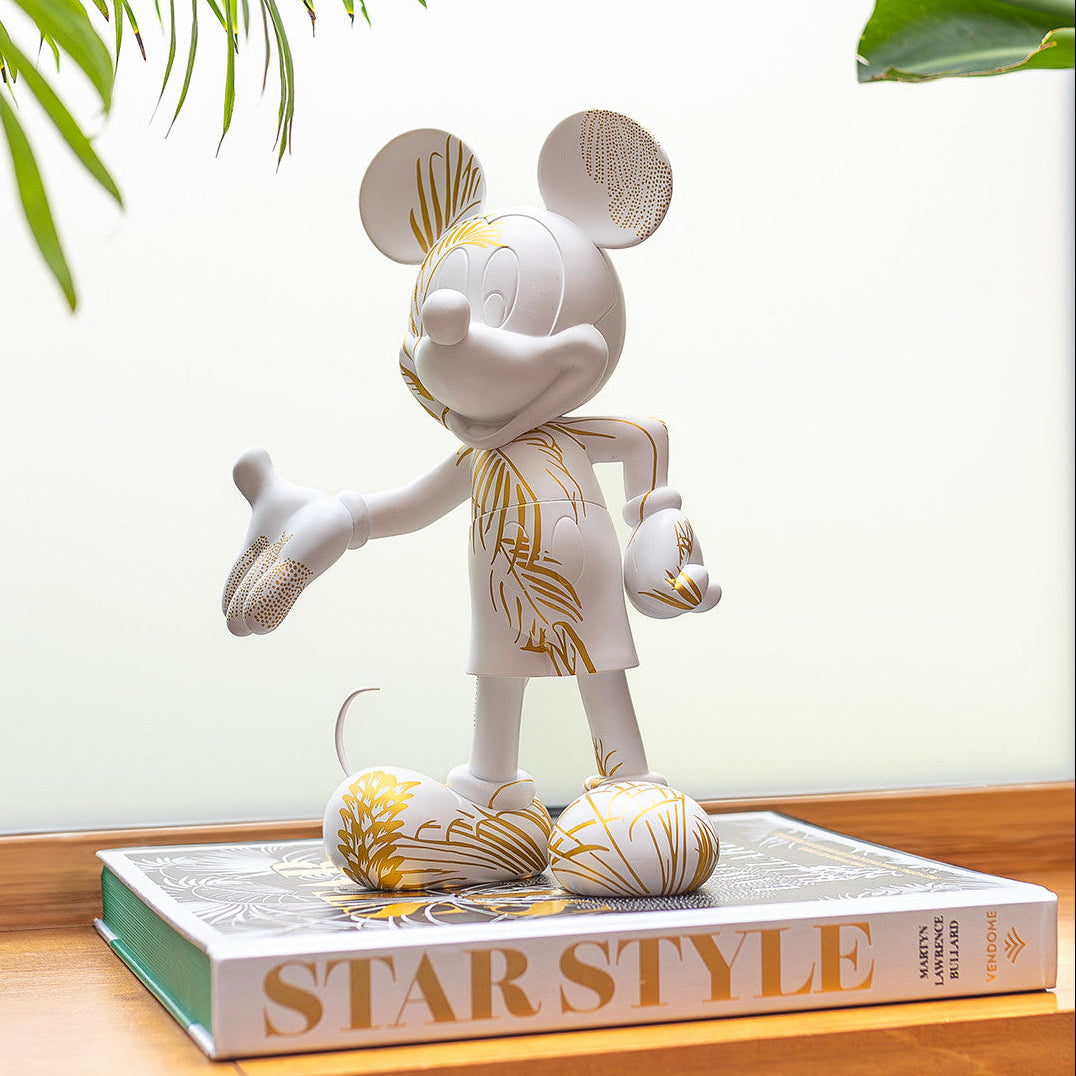Star Style Mickey Small Figurine - White/Gold