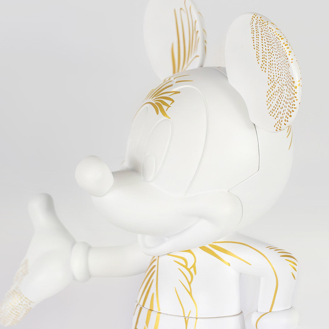 Star Style Mickey Small Figurine - White/Gold