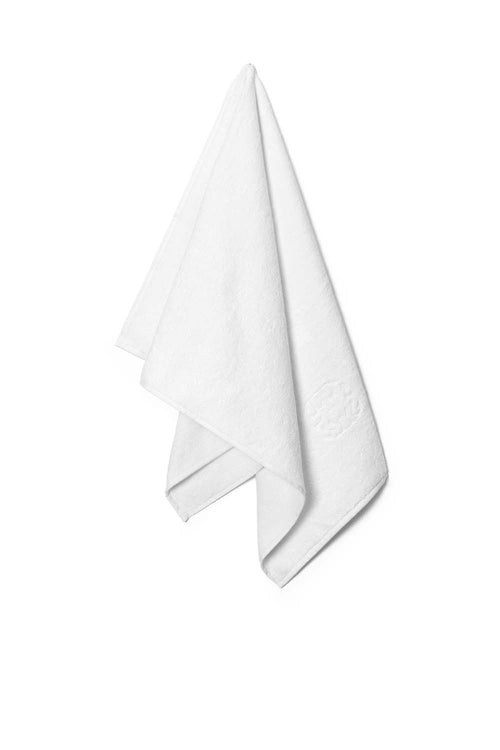 Damask Terry Towel, White, 50x100cm