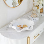 White Helix Irregular Ceramic Decorative Dish Centerpiece