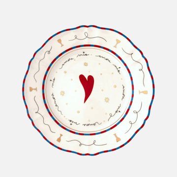 Dinner Plate Heart ( Dinner plate Ø 26,5 cm )
