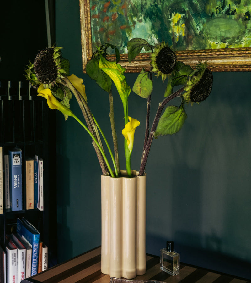 Duetto Solo Beige Vase