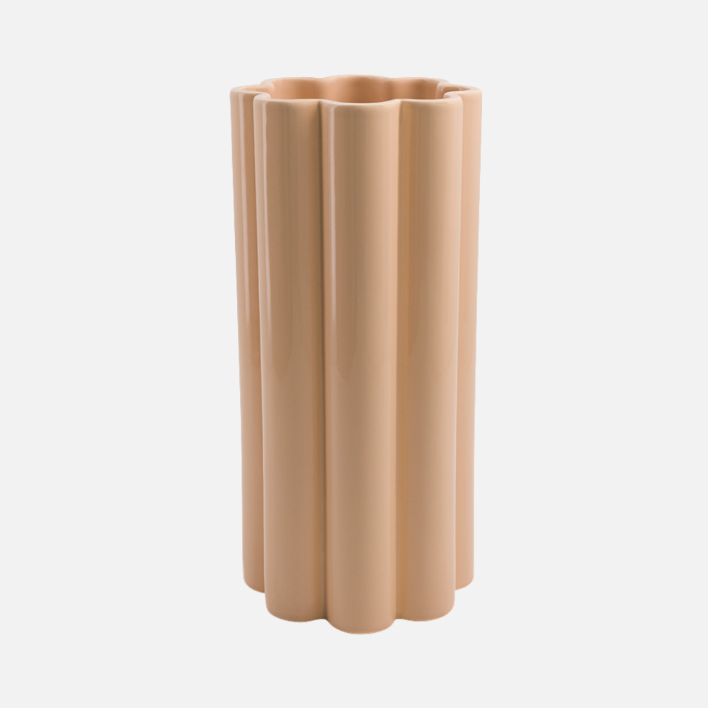 Duetto Solo — Beige Ceramic Vase