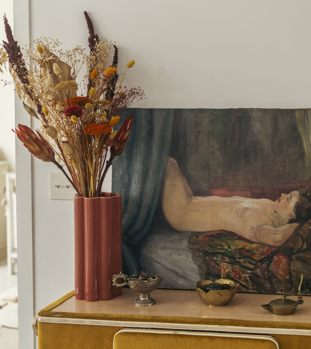 Duetto Solo Terracotta Vase