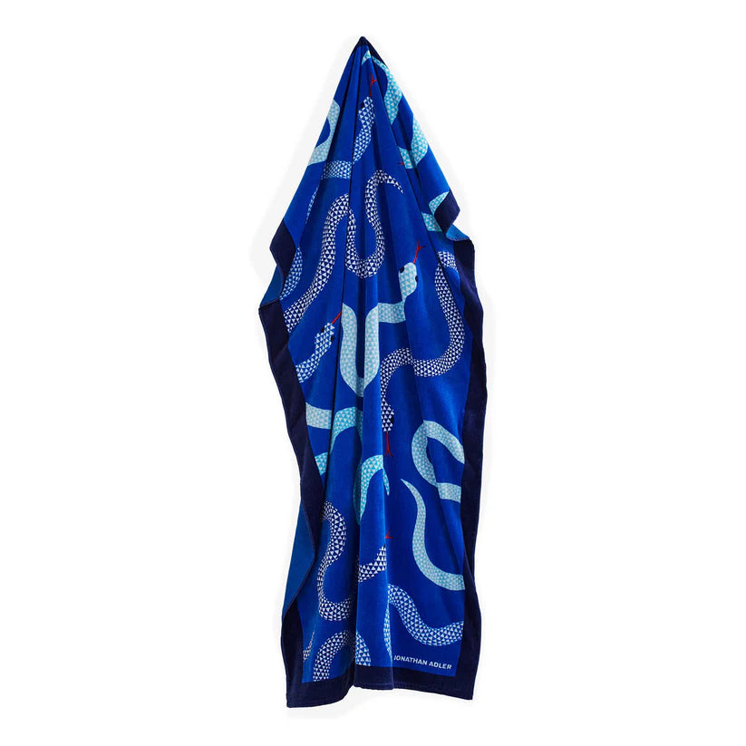 Eden Beach Towel – Serpent Print Cotton