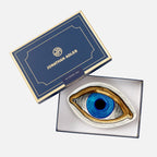 Eye Trinket Tray - Blue & Gold Porcelain