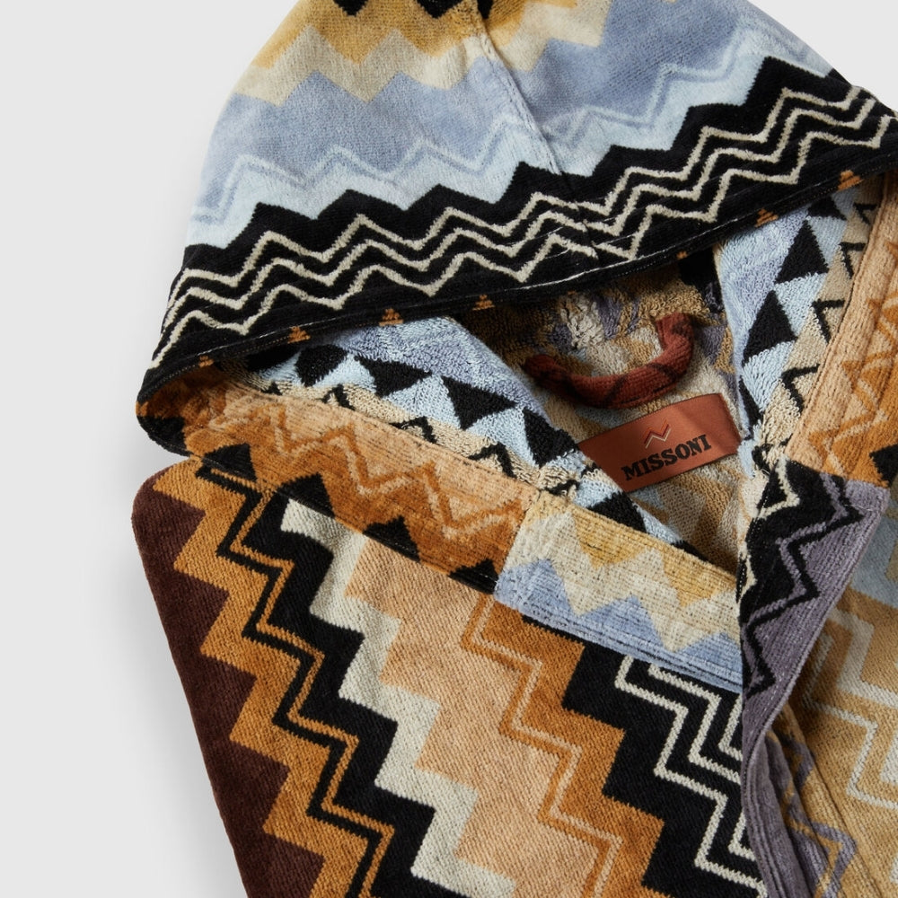 Giacomo Zigzag Short Cotton Bathrobe