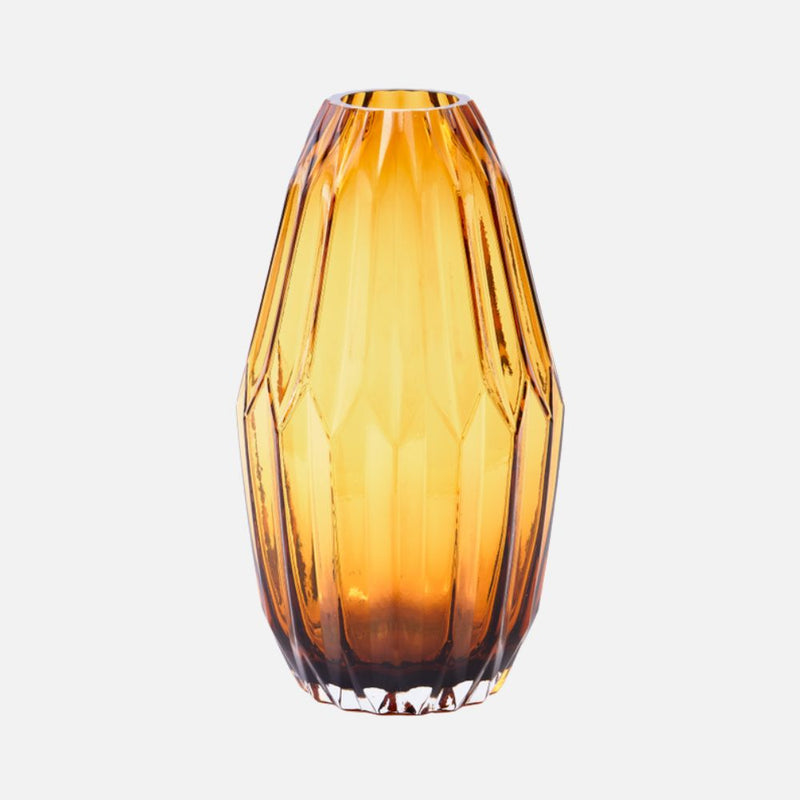 Glass Folds Vase Medium Ochre