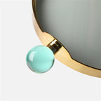 Globo Decorative Tray – Brass Frame with Acrylic Handles