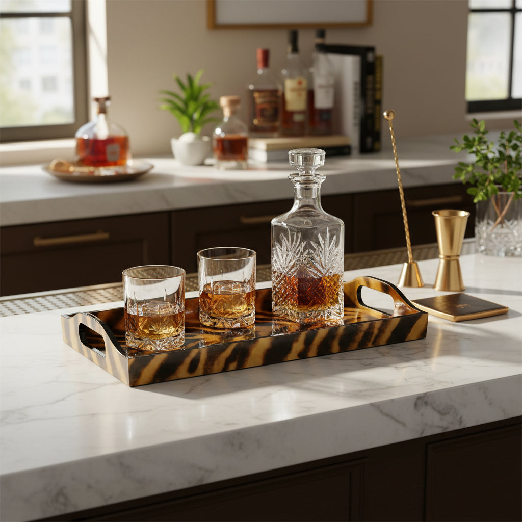 Go Wild Lacquer Bar Tray