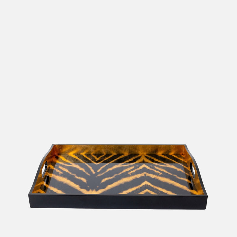 Go Wild Lacquer Large Rectangle Tray (L:53.3 x W:38.1 x H:4.6cm)