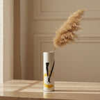 Golden Sumi-Elilium Flower Vase 24Cm W. Leather G.B.