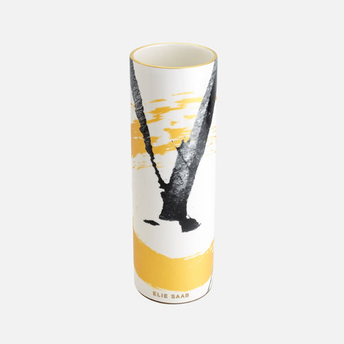 Golden Sumi-Erose Flower Vase 30Cm With Leather G.B.