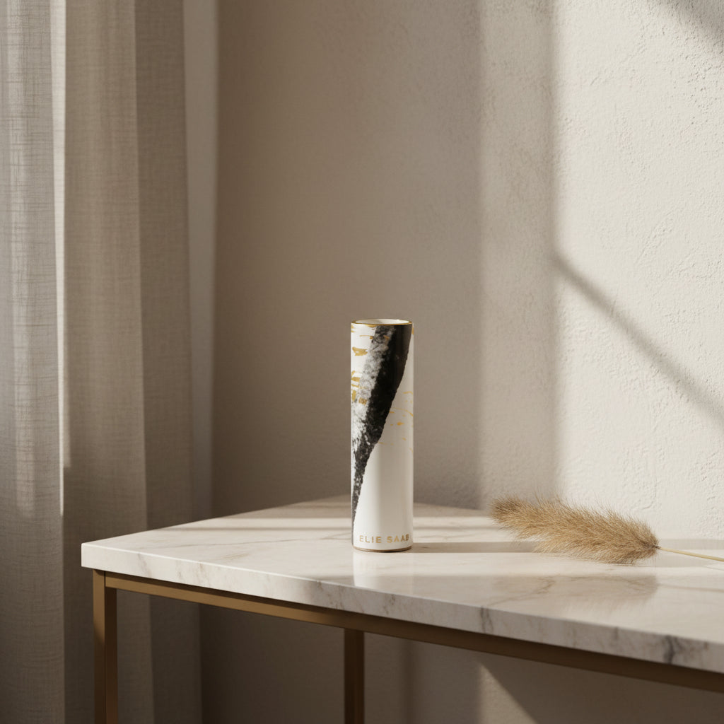 Golden Sumi-Esolifl'Or Vase 18Cm With Leather G.B.