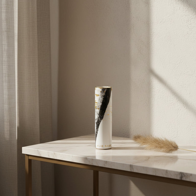 Golden Sumi-Esolifl'Or Vase 18Cm With Leather G.B.