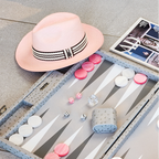 Grey Ostrich Medium Backgammon