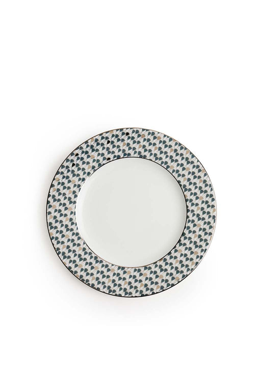 Swirl Grey Dessert Plate, 21cm, Set of 6