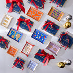 Eden Rectangular Tray - Poppy Orange Porcelain with Gold Accents