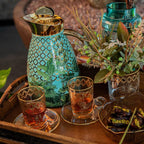 Horse Amber Tea Cup Set – 6 Pcs with Saucers  120 ml