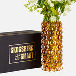 Hurricane Boule Vase – Amber Hand-Blown Glass