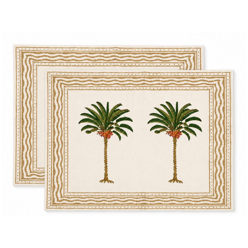 Green Palm Tree Cotton Placemat (40x50cm)