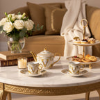 Virtus Gala Espresso Cup & Saucer Set – Porcelain, Set of 6