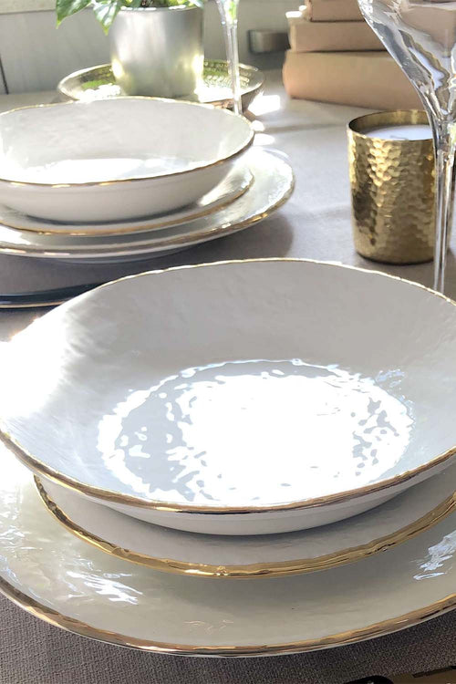 Preta Soup Plate, 21cm, White/Milk