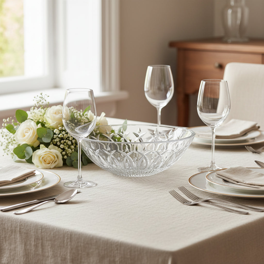 ITALIA Nuova Acrylic Salad Bowl 2400ml - Clear (Dia 30 cm)