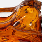 Ice Vase Ochre – Glass Art Piece