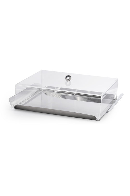 DT Medium Tray & Cover, Silver, 30x42cm