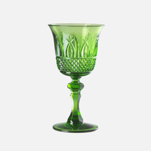 Nuova Italia Green Acrylic Wine Glass