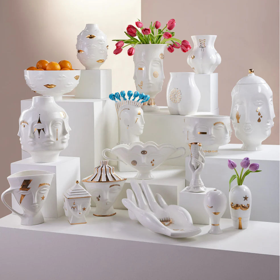 Gilded Eve Fruit Bowl - Gold Porcelain Decorative Centerpiece