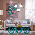 Botanist Round Butterfly Vase - Gold Porcelain Accent