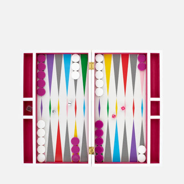 Checkerboard Backgammon Set – Luxury Lacquer Game Box