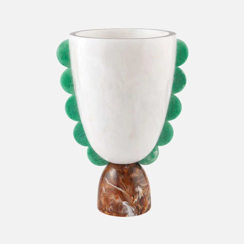 Como Scalloped Urn - Marbleized Acrylic